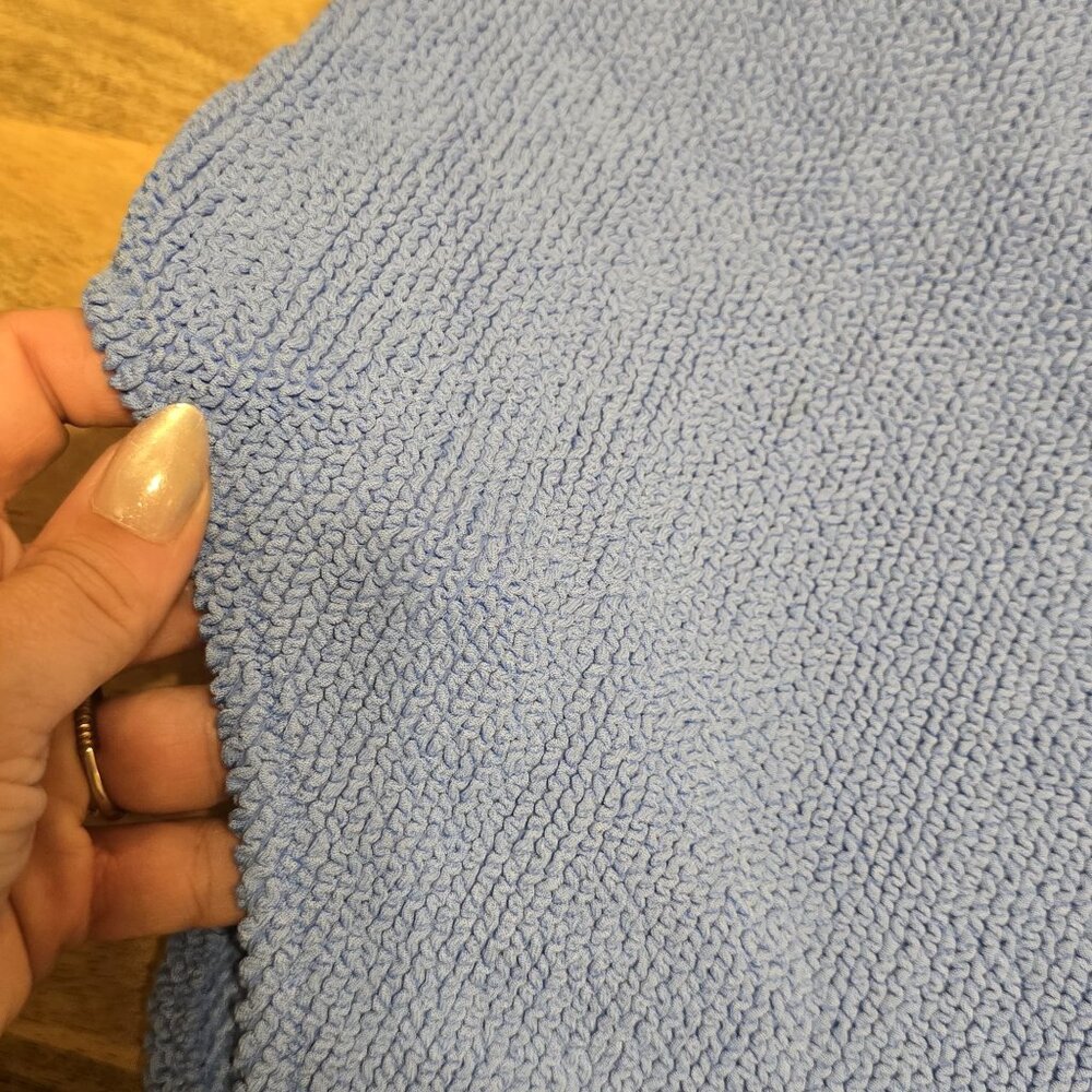 Victoria's Secret crinkle One-Shoulder Blue Textured Swimsuit SOFT vacation XL - Picture 9 of 10